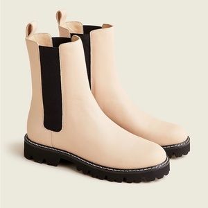 J.Crew Gwen Lug-sole High-Shaft Chelsea Boot in Leather